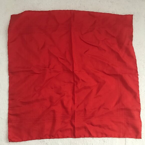 Robert Talbott Red Silk Square Handkercheif Pocket Square - Picture 1 of 6